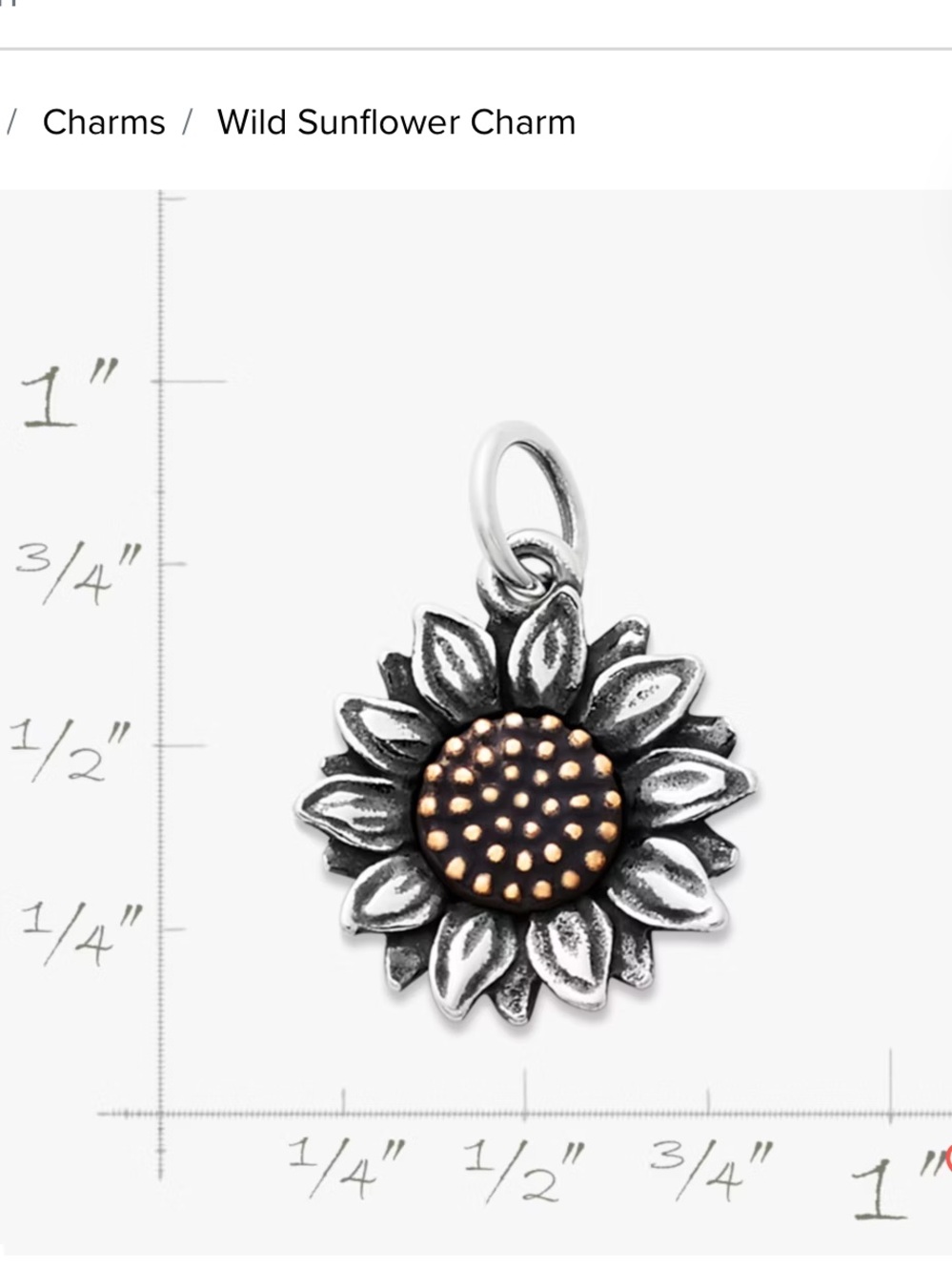 James Avery Wild Sunflower Charm RETAILS FOR $79 LIKE & GET 25% OFF - Picture 4 of 5
